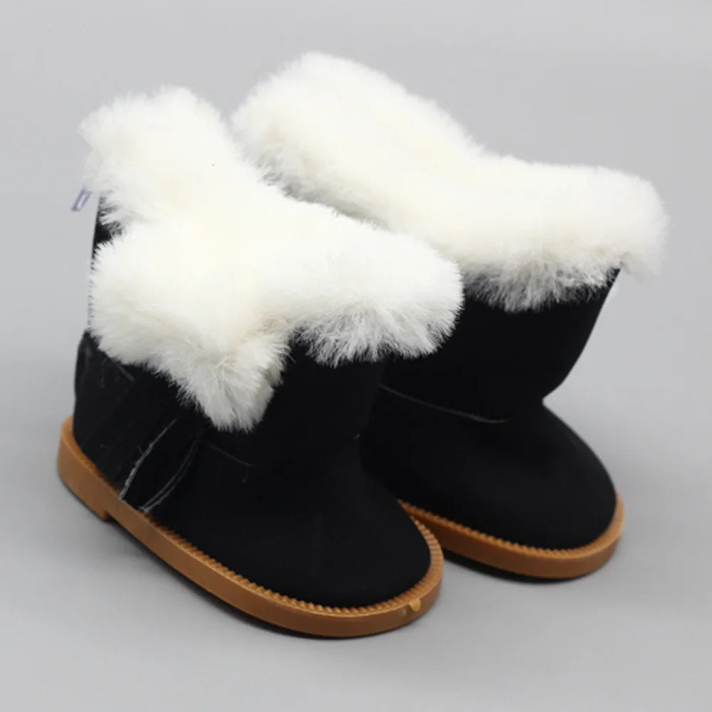 7 cm Doll Shoes For 18 Inch American Doll & 43 cm Born Baby Doll Plush Boots For 43 cm Baby, Nenuco,Our Generation,Girl's Gift
