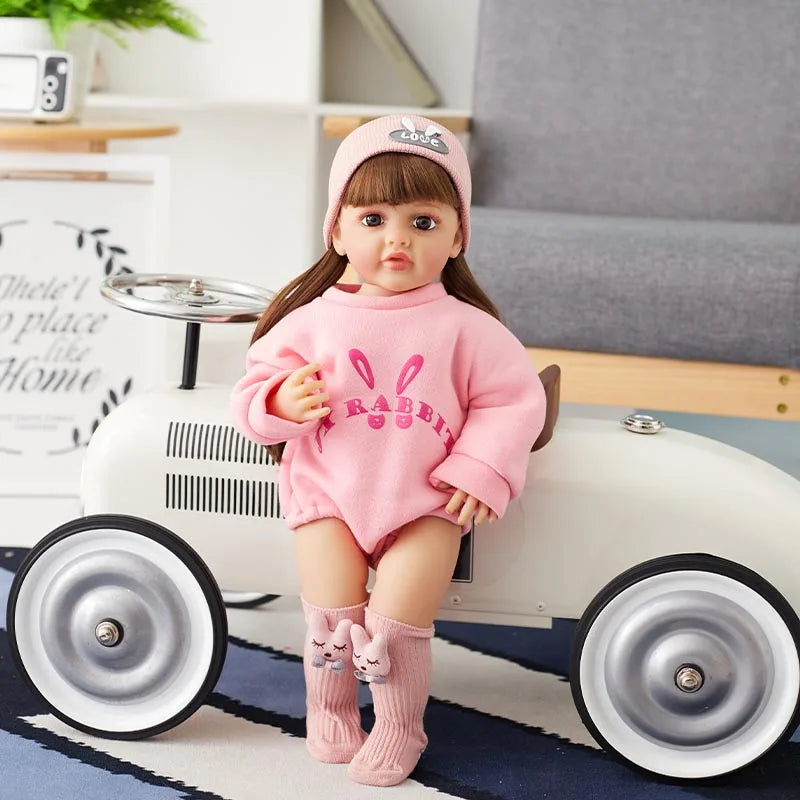 Doll Clothes for 55cm 21.65in Baby Doll's Clothing Sweater Hoodie DIY Reborn Doll Toy Dolls Outfit for Girl Clothing Accessories