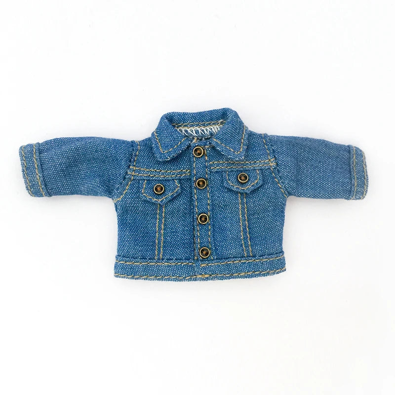 Ob11 Doll Baby Clothes Jacket Fashion Doll Denim Clothes For Pd9 Molly Ymy Body Doll Clothes Gsc Clay Doll Body