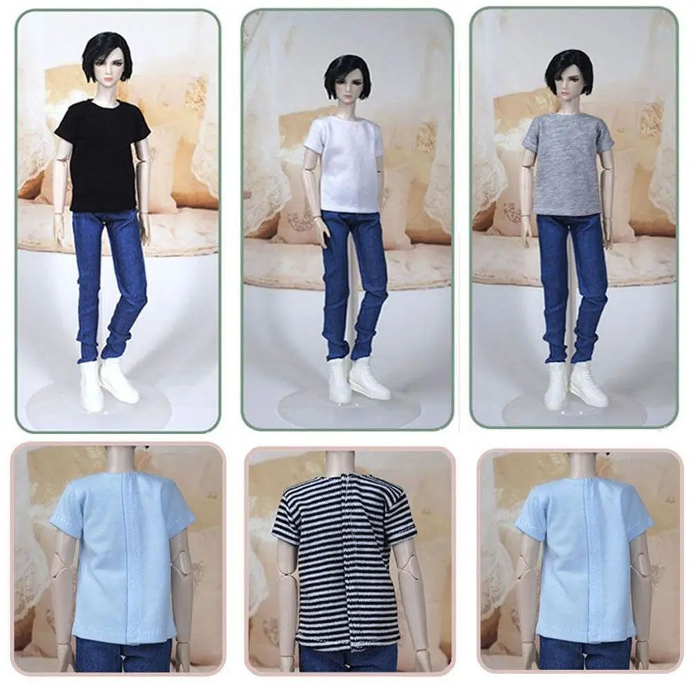 Doll Clothes for 30cm 1/6 BJD DD SD10 Doll Fashion Men T-Shirt Male Clothes Kids DIY Doll Toys Accessories