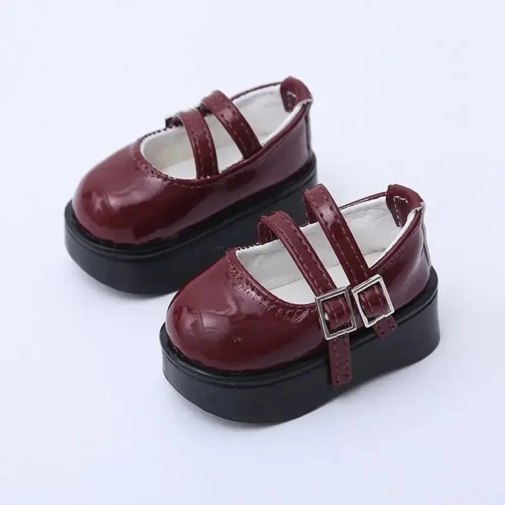 1/4 1/6 Dolls Shoes Heightened Thick Sole Small Bjd Leather Shoes Diy Girl Toys Dress Up Doll Accessories Mini Shoes