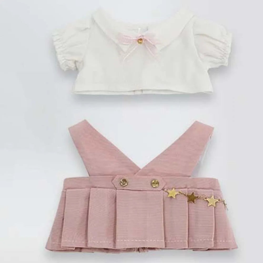 T-shirt 20cm Doll Clothes Stuffed Dolls Dress Up Cotton Dolls Outfit Academy Uniform Skirt Dresses Doll Uniform Set