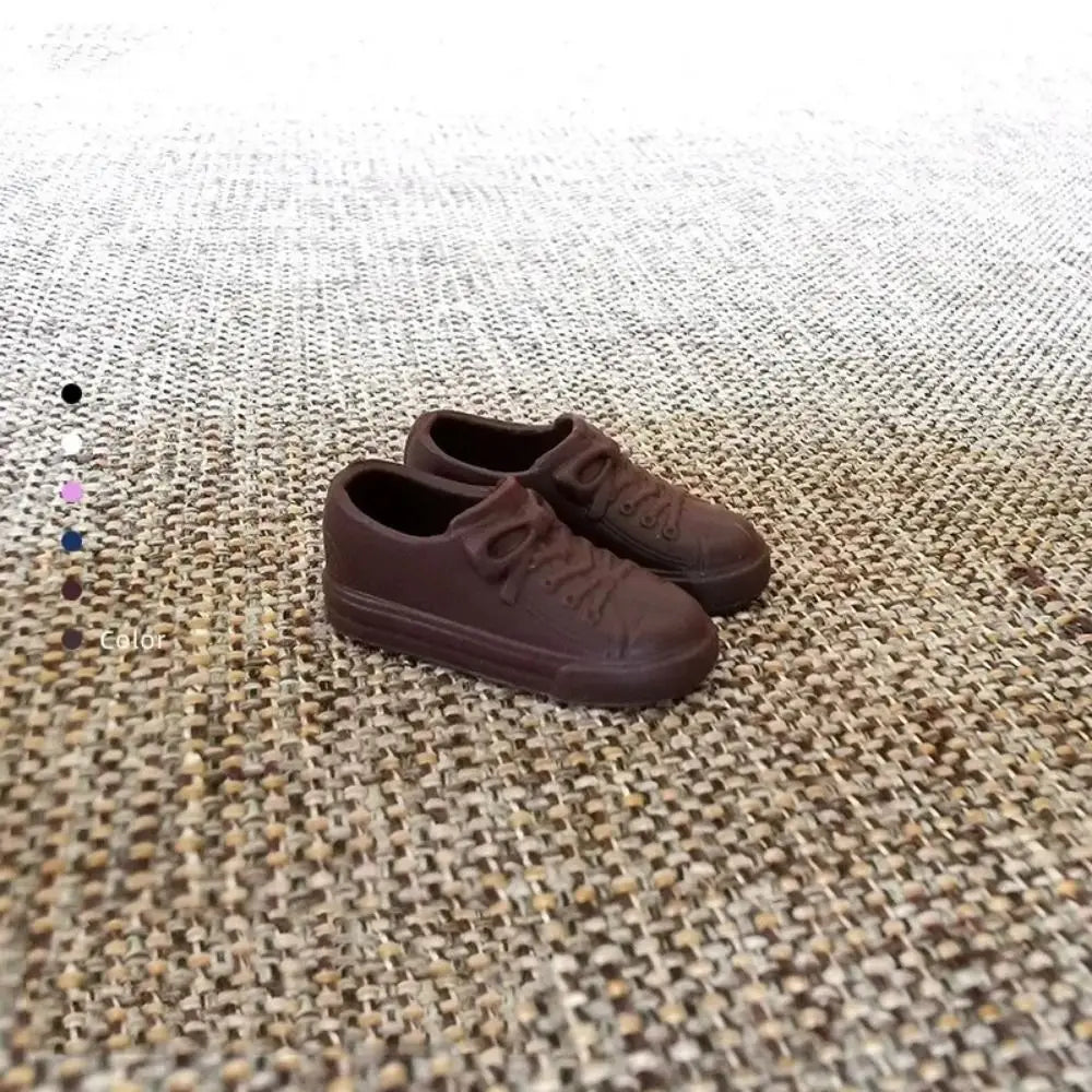 Doll Shoes For 30cm Dolls 1/6 Doll Soft Plastic Sneakers PVC Doll Casual Shoes Fit for Foot Length 2cm Doll Accessories