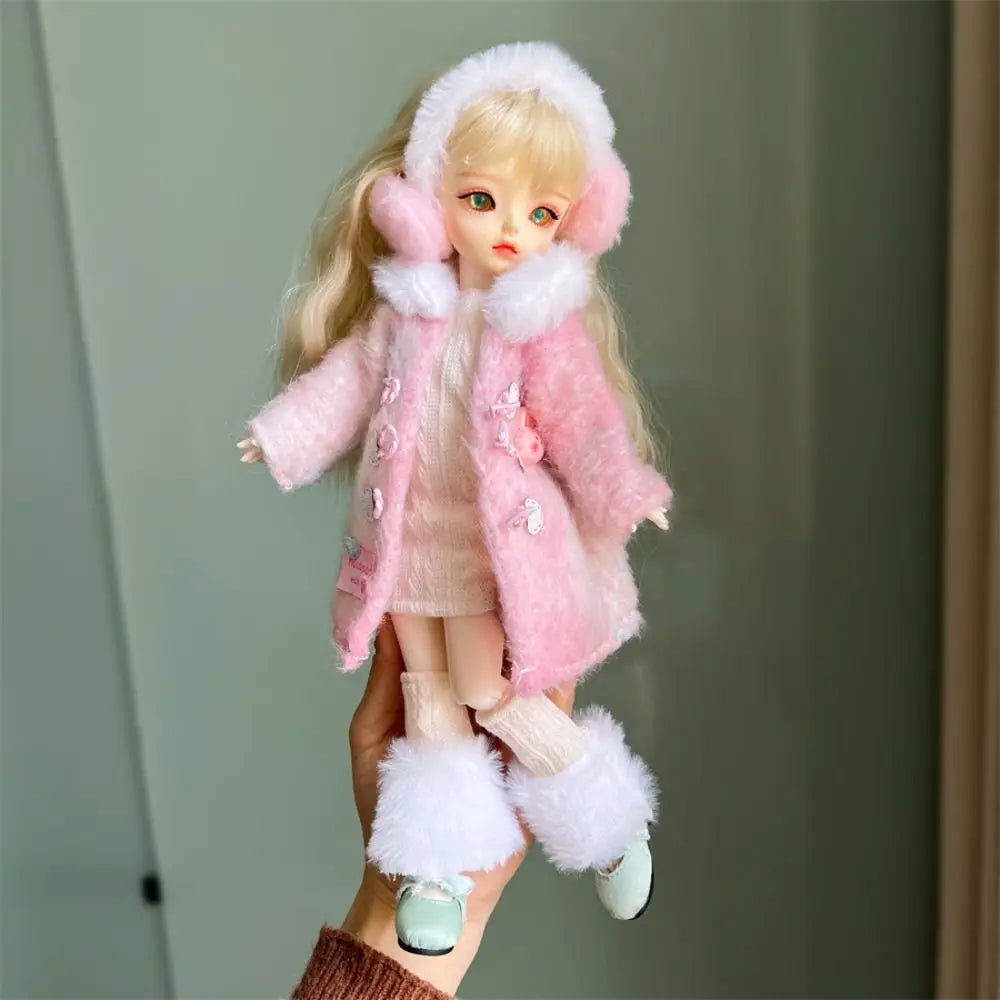 30cm Doll Clothes 1/6 BJD Doll Fashion Outfit Set Pretty Dress Hat Winter Coat Girl Toy Gift Doll Accessories(no shoes&doll)