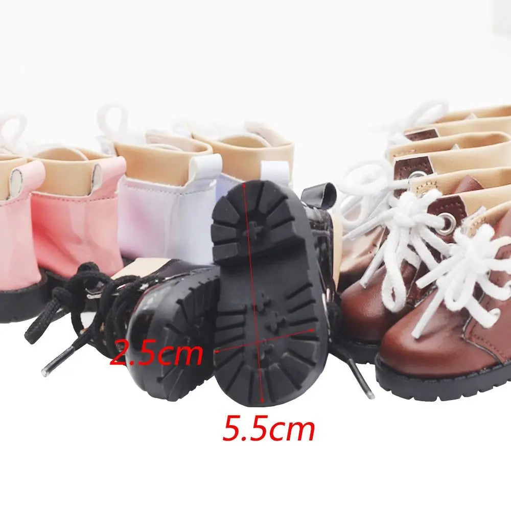 Doll Leather Shoes Clothes Accessories For 20cm Cotton Dolls Casual Wear Shoes Fashion Martin Boots DIY 1/14 Doll Gift Toys