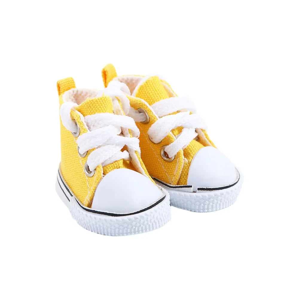 Dolls Accessories Girl Toy 1/6 Dolls Mini Shoes For Children 5cm Doll Sneakers Doll Shoes Doll Canvas Shoes BJD Doll Shoes