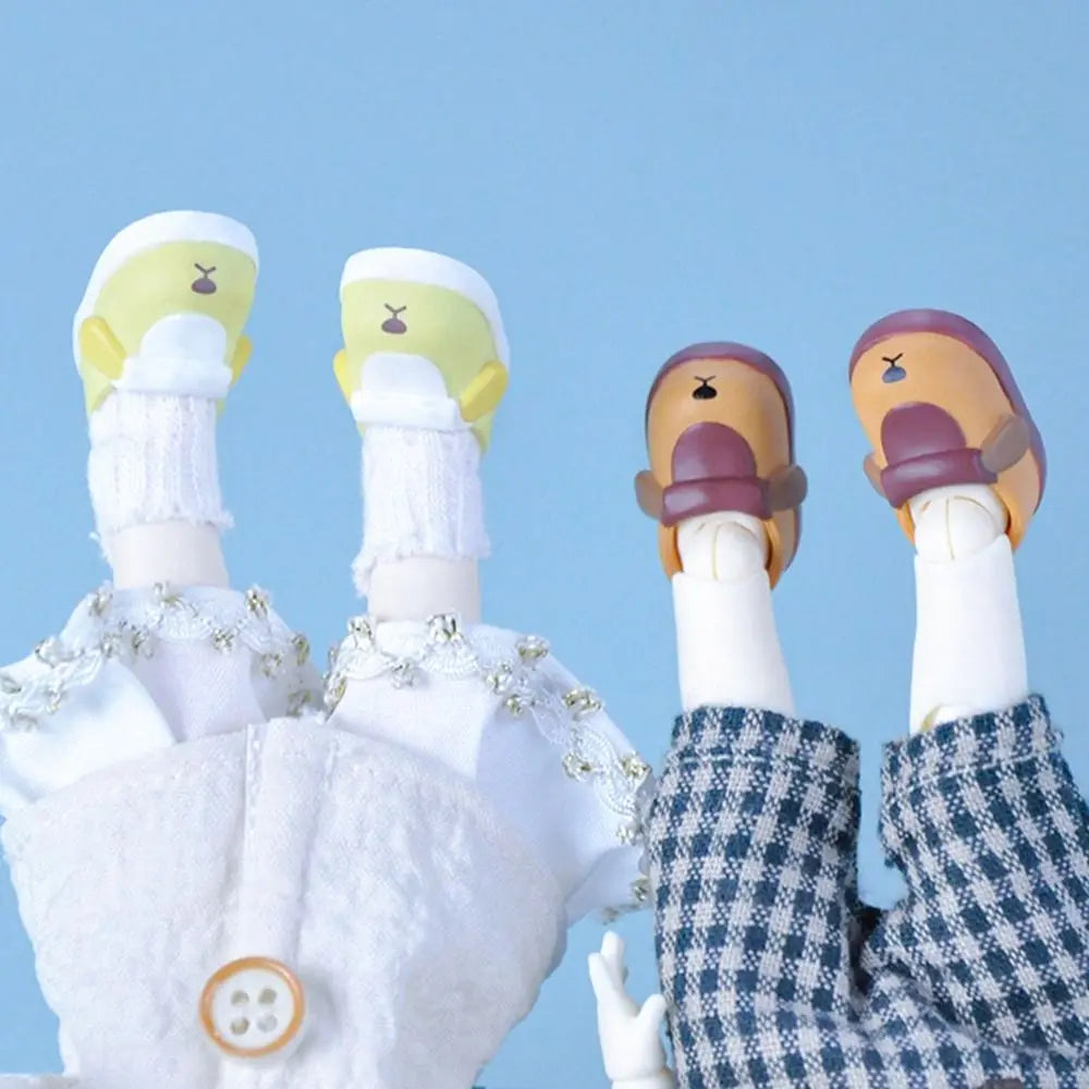 1 Pair 10 Styles Fashion Doll Shoes for 1/12 BJD Dolls Slippers Doll PVC High Heels Shoes Doll Boots for ob11 Doll Accessories