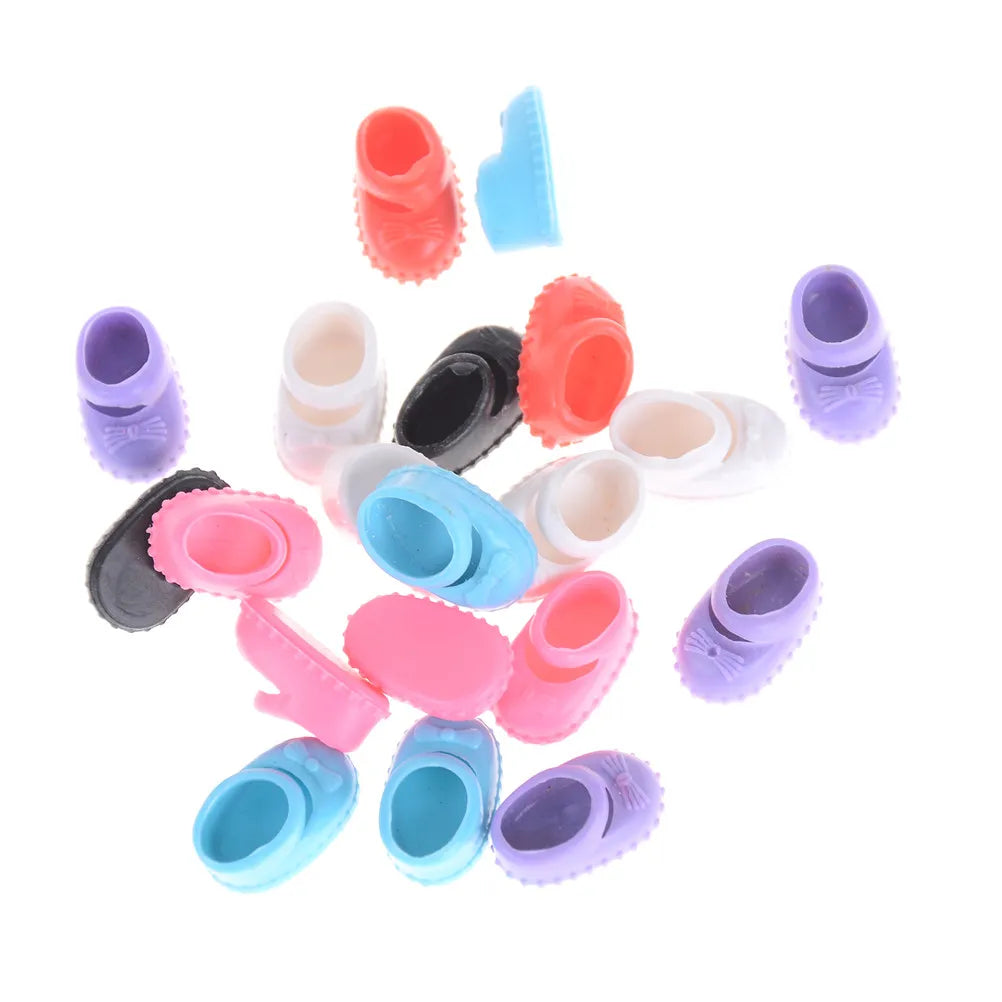 5Pairs 12cm Doll Shoes Accessories Kelly Doll Confused Doll Shoes Kids Gift Toy Random Color