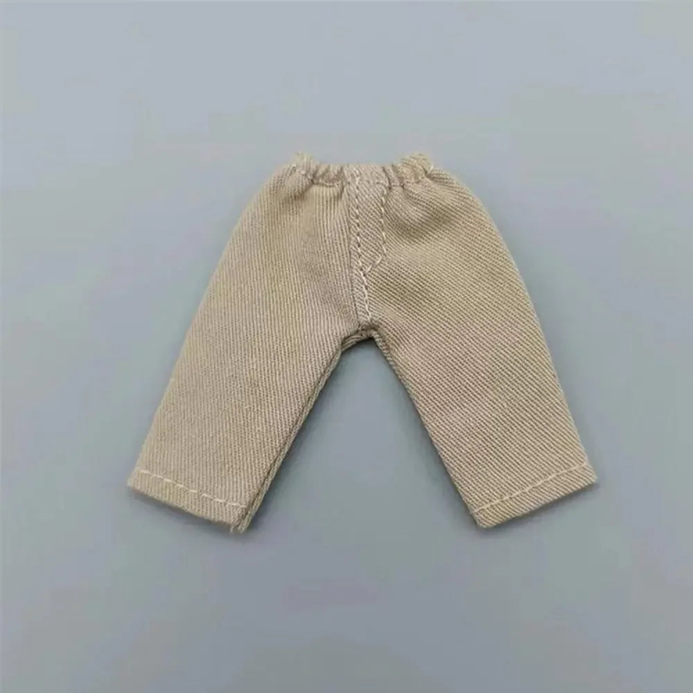 Fashion Doll Clothes For 1/11 OB11 Dolls Denim Trousers For 1/12 Bjd/GSC Doll T-shirt Mini Cute Doll Pants DIY Doll Accessories