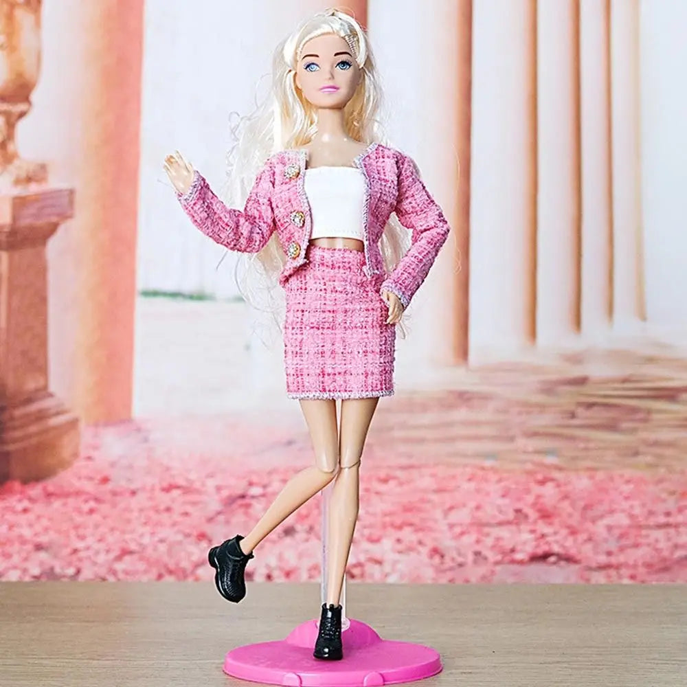 1/6 Doll Fashion Casual Clothes Winter Wear Elegant Coat Skirt Handmade Girl Doll Wearing For 29~32 cm Doll Clothes Accessories