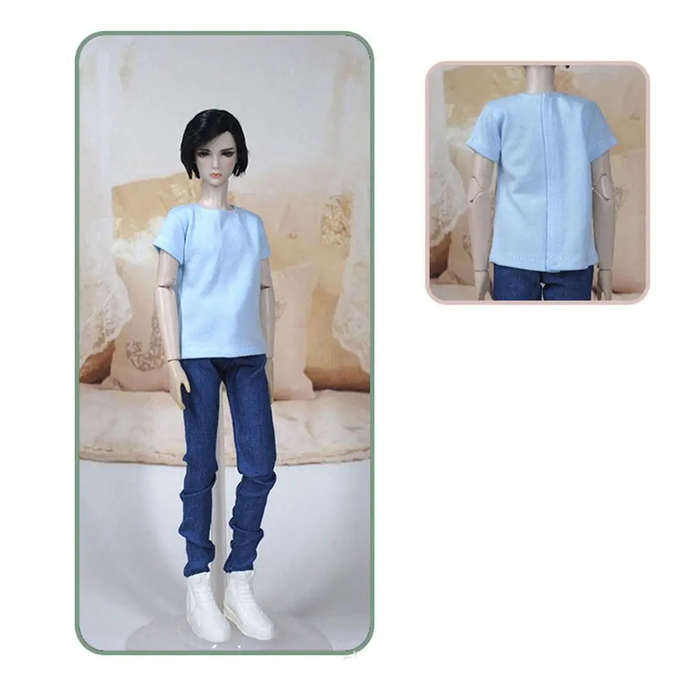 Doll Clothes for 30cm 1/6 BJD DD SD10 Doll Fashion Men T-Shirt Male Clothes Kids DIY Doll Toys Accessories
