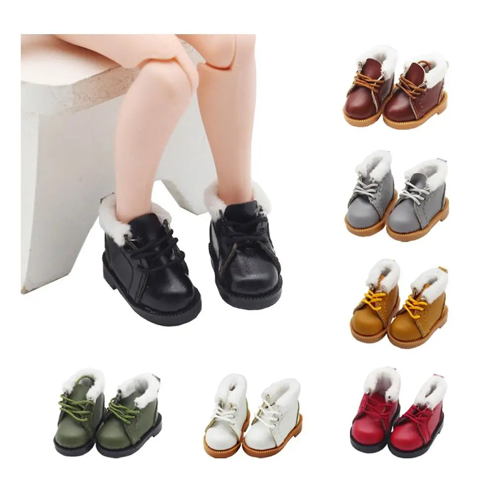 Doll Shoes 3.2cm 1/8  Doll For 1/6 Blythes OB22 Mini Doll Shoes Doll Clothes Accessories Shoes Accessories Doll Winter Boots