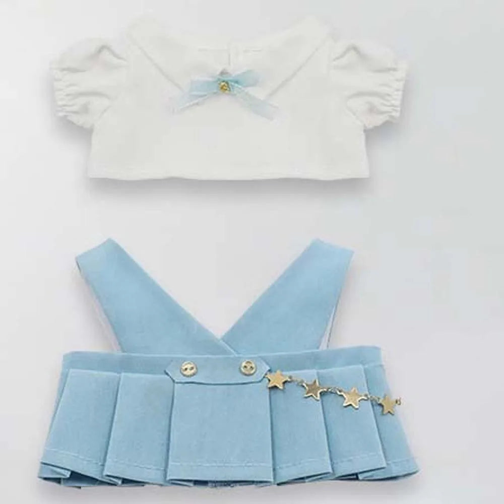 T-shirt 20cm Doll Clothes Stuffed Dolls Dress Up Cotton Dolls Outfit Academy Uniform Skirt Dresses Doll Uniform Set