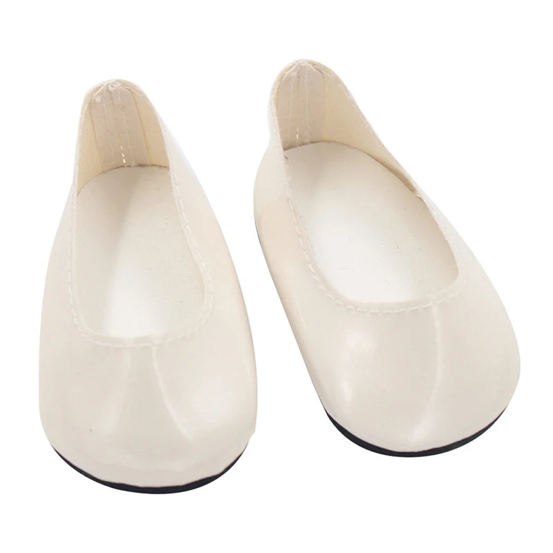 Doll Shoes 7CM PU Boots Handmade Shoes For 18 Inches American&&43Cm Baby New Born Doll Accessories For OG Girl`s DIY Toy Gift