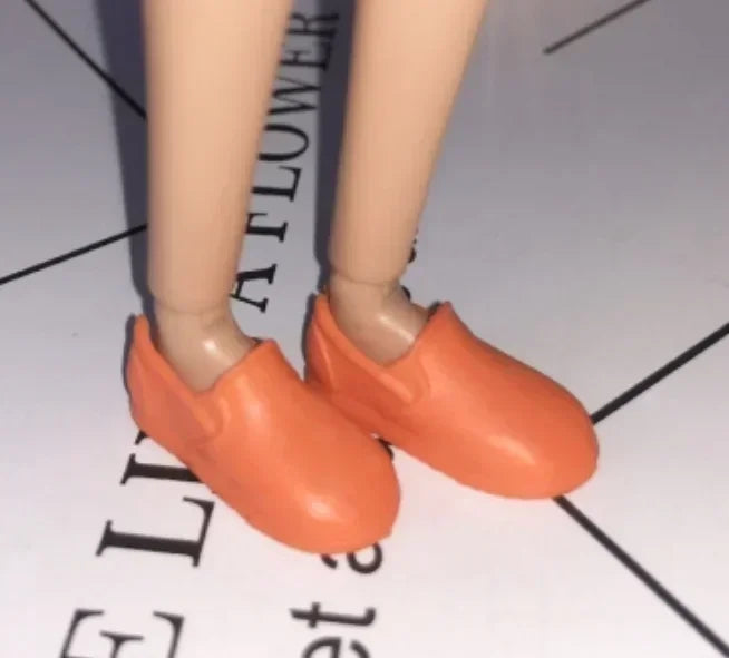 Doll shoes  high heels flat foot shoes red shoes new style for Bbie dolls Topup52