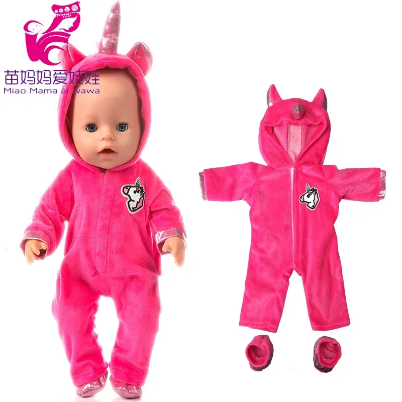 Doll Clothes for 43cm Baby Doll Leather Jacket Pants Set for 17 Inch Baby Doll Coat Winter Clothes Drop Shipping