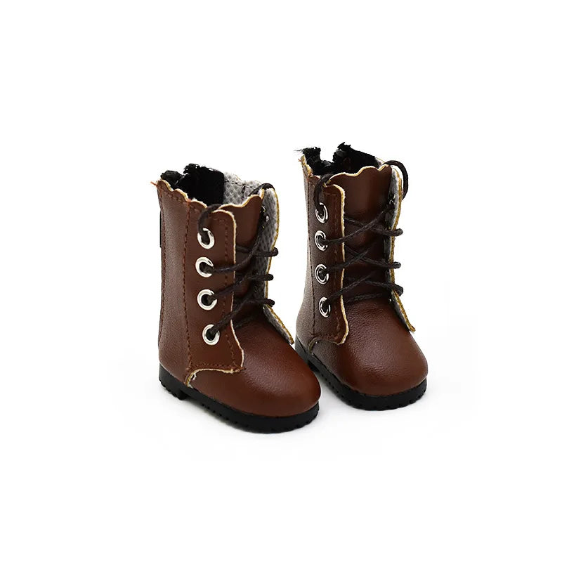 4.5cm Doll Fashion Shoes Female Doll Boots Fit for 1/6 BJD Dolls Accessories Leather Doll Colorful Long Knees Boots