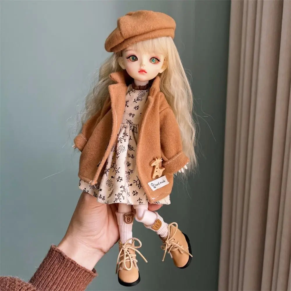 30cm Doll Clothes 1/6 BJD Doll Fashion Outfit Set Pretty Dress Hat Winter Coat Girl Toy Gift Doll Accessories(no shoes&doll)