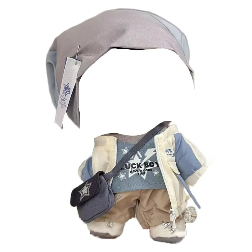 College Uniform 20cm Cotton Doll Clothes Jackets Coat Idol Doll Clothes Cool Sport Plush Doll Clothes 20cm Cotton Doll
