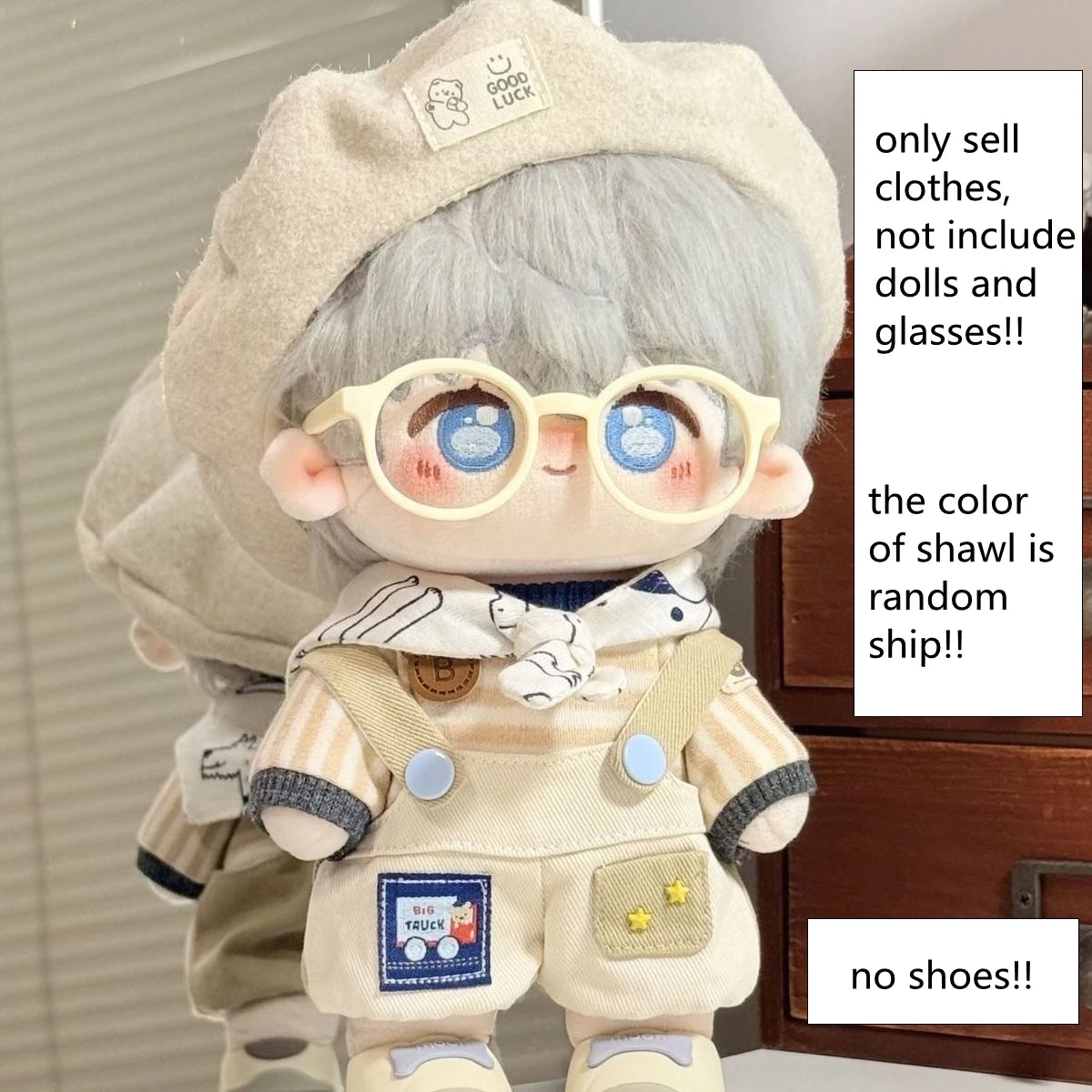 Adorable Doll Clothes for 20cm Cotton Dolls Bodysuit Jumpsuits for Cotton Dolls Replacement Clothes Outfit Doll Accessories