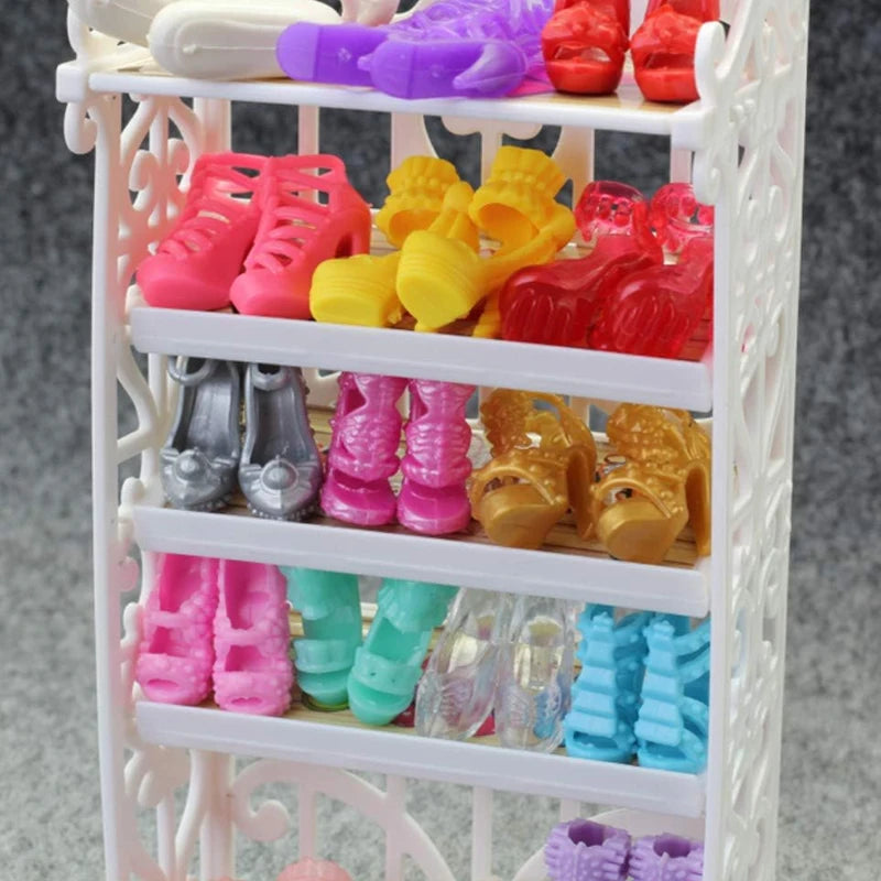 50 pairs Shoes for 11.5''/30cm Dolls 1/6 Barbiess Dolls Fashion Design Doll Shoes: High Heels, Flats, Boots & More Toys for Girl