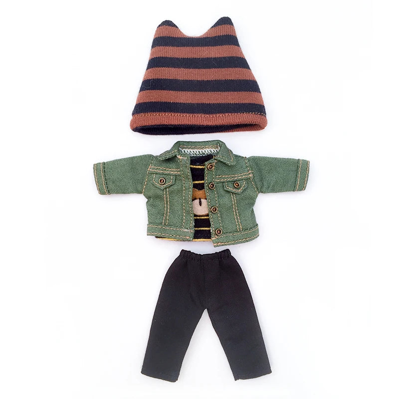 Ob11 Doll Baby Clothes Jacket Fashion Doll Denim Clothes For Pd9 Molly Ymy Body Doll Clothes Gsc Clay Doll Body