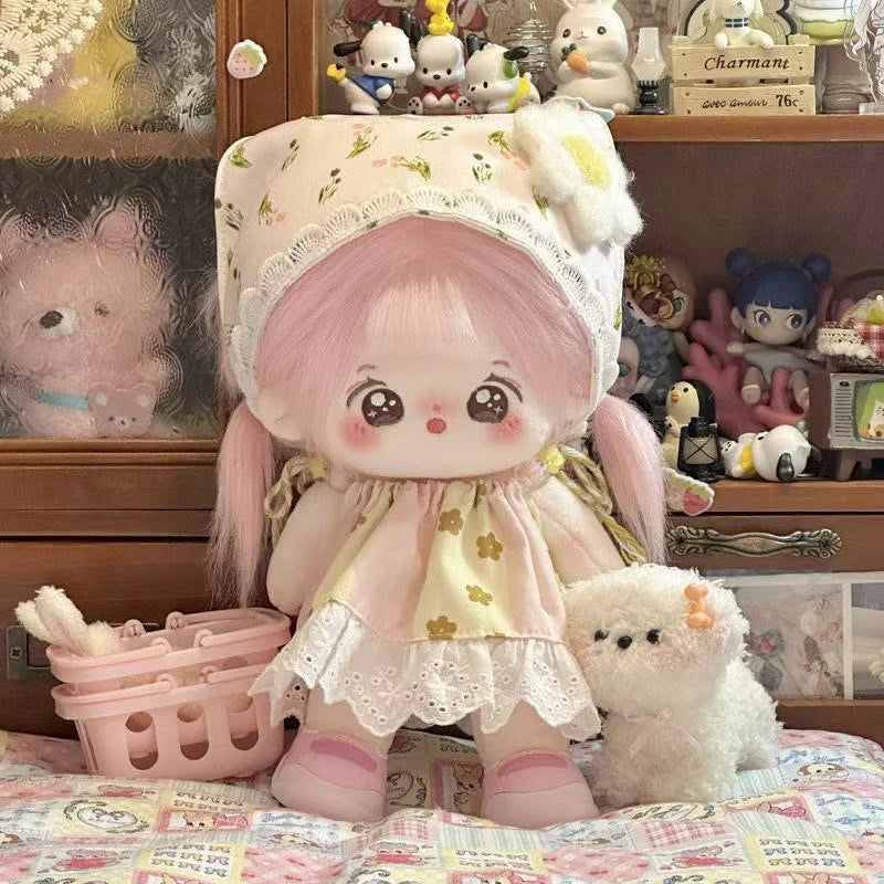 New Cute Suitable For 20cm Doll Clothes Countryside Style Dress Cotton Doll Clothes Doll Clothes Replaceable Doll Set