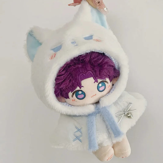 Plush Cloak 10cm Cotton Doll Clothes Suit Dress Up 20cm Doll Clothes Outfit Blue Cute Doll Clothes Set Children's Gift