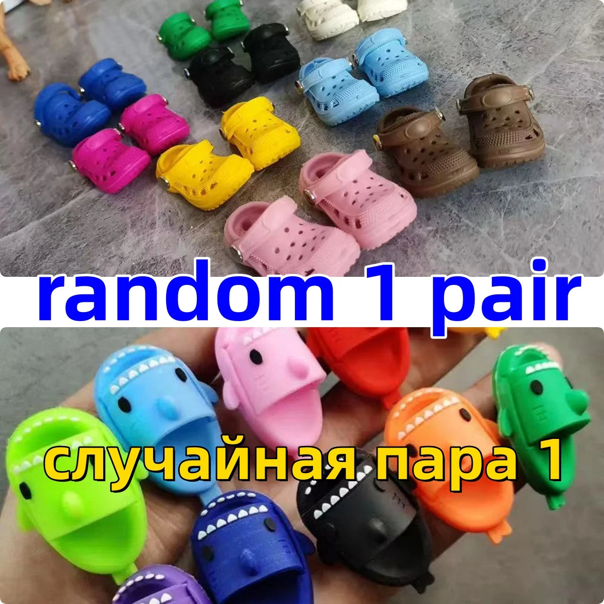 Fashion 30cm Doll Shoes Slippers 1/6 Bjd Doll Shoes Accessories  5x2.8x3.4cm