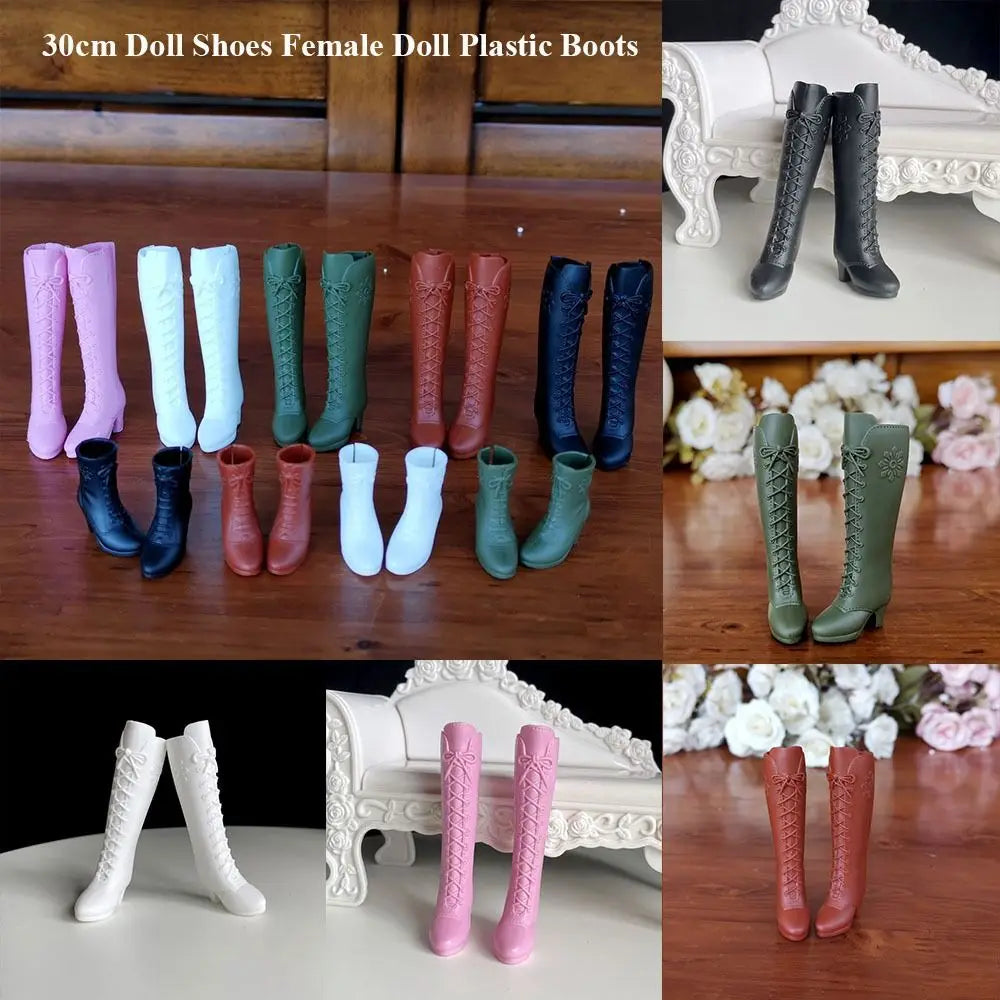 Fashion Doll Shoes Plastic DIY Accessories High Heels Shoes Multistyles for 1/6 BJD 30cm Dolls Fit Foot Length 2cm Dolls