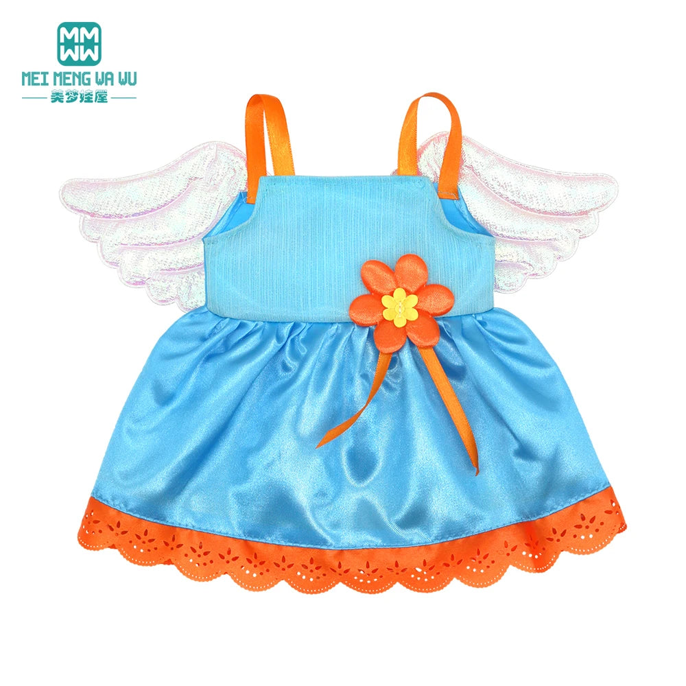 Doll Clothes for 43 cm new born doll and American doll accessories  fashionable gauze dress, bow dress
