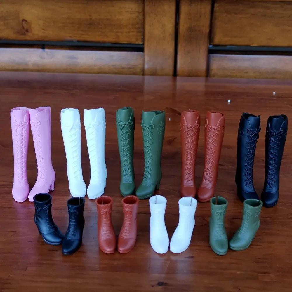 Fashion Doll Shoes Plastic DIY Accessories High Heels Shoes Multistyles for 1/6 BJD 30cm Dolls Fit Foot Length 2cm Dolls