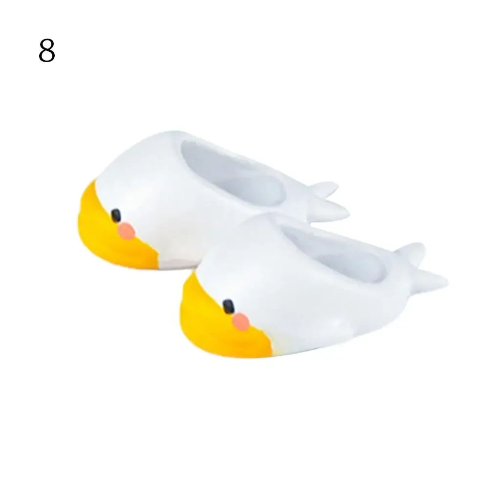 1 Pair 10 Styles Fashion Doll Shoes for 1/12 BJD Dolls Slippers Doll PVC High Heels Shoes Doll Boots for ob11 Doll Accessories