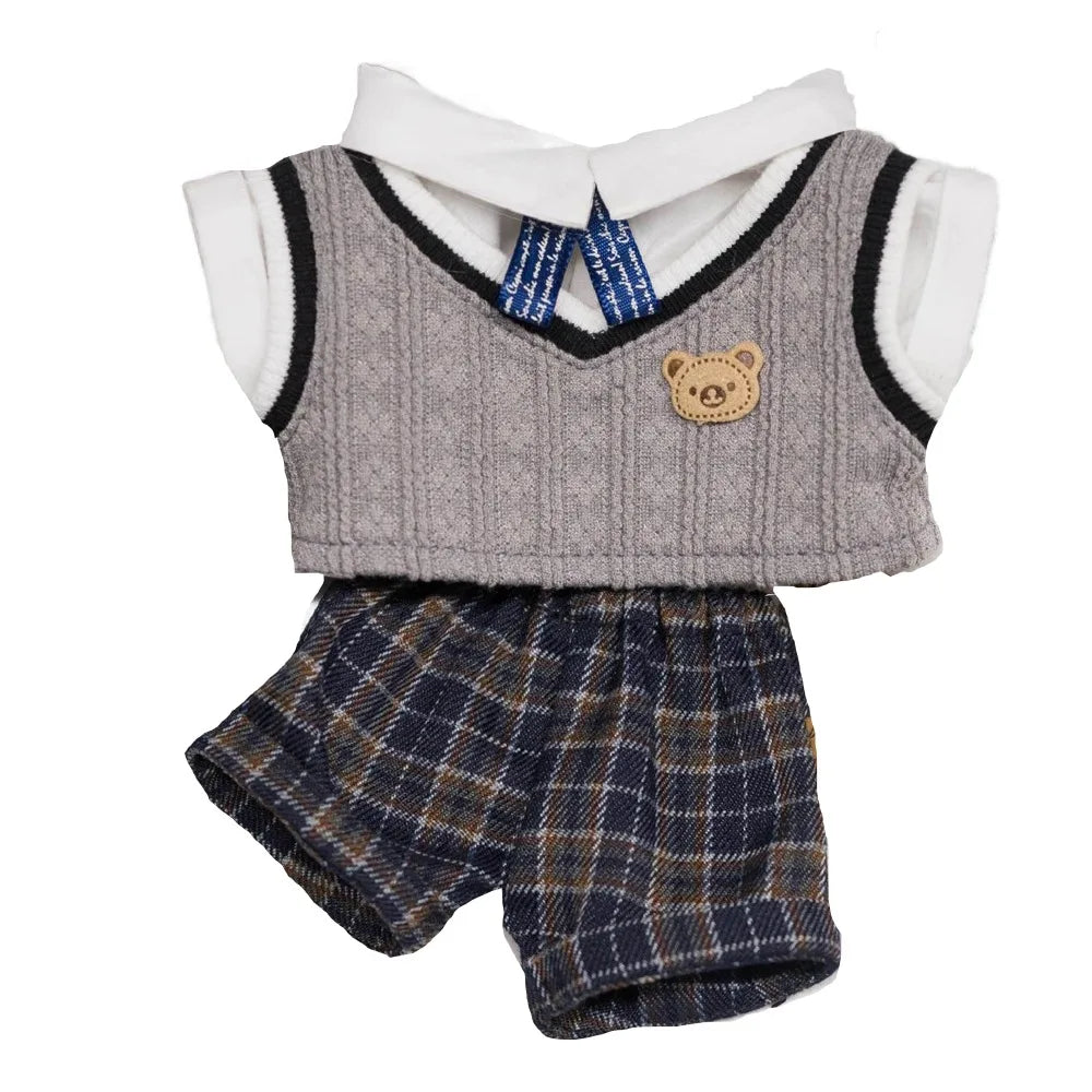College Uniform 20cm Cotton Doll Clothes Jackets Coat Idol Doll Clothes Cool Sport Plush Doll Clothes 20cm Cotton Doll