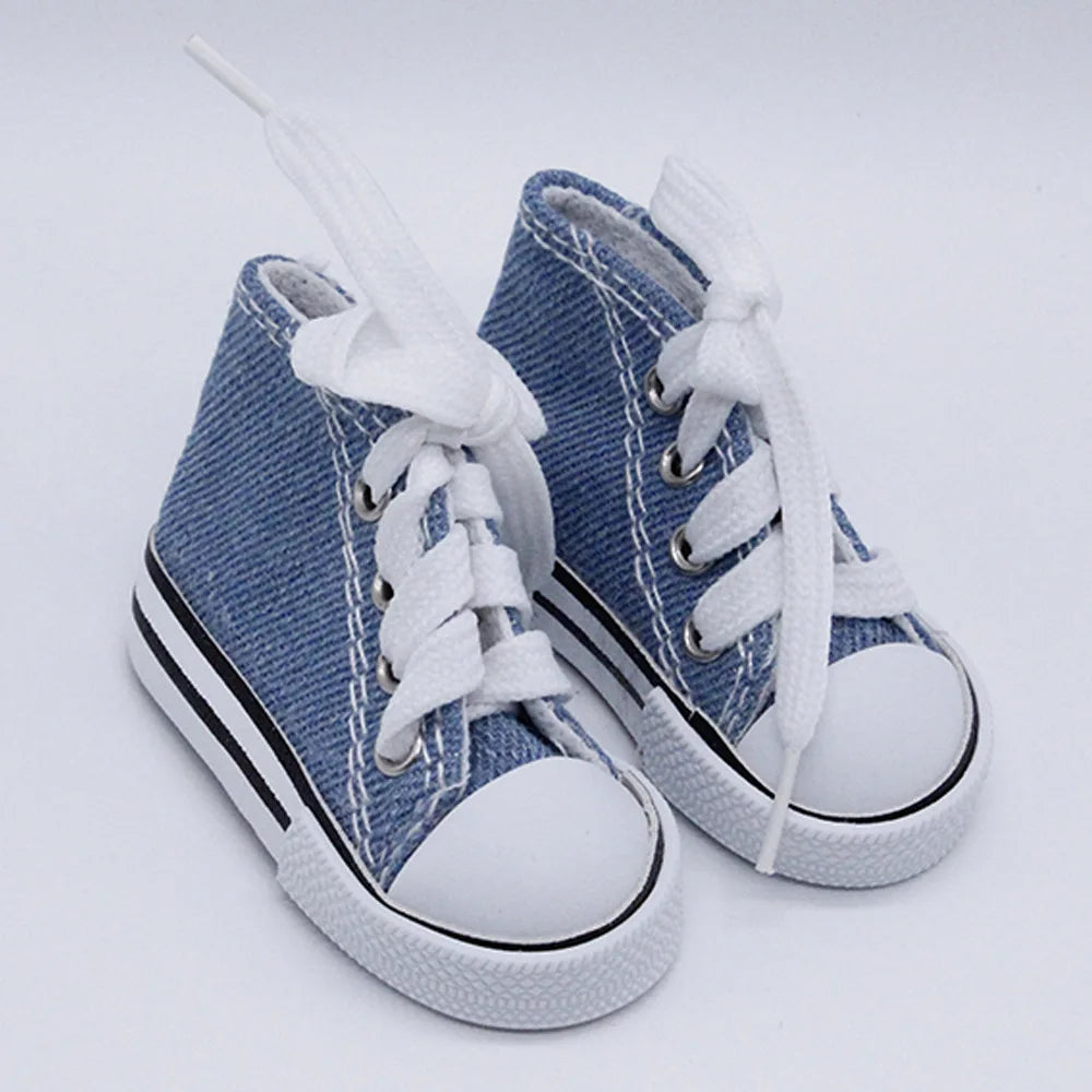 7.5CM Doll Sneakers Assorted Colors Doll Fashion Canvas Shoes for 1/3 1/4 BJD Dolls Toy Hand Made Shoes Accessories Toys Gift