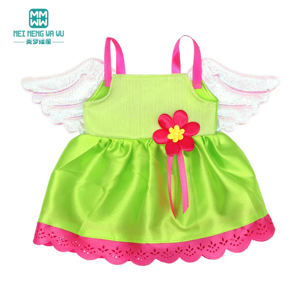 Doll Clothes for 43 cm new born doll and American doll accessories  fashionable gauze dress, bow dress