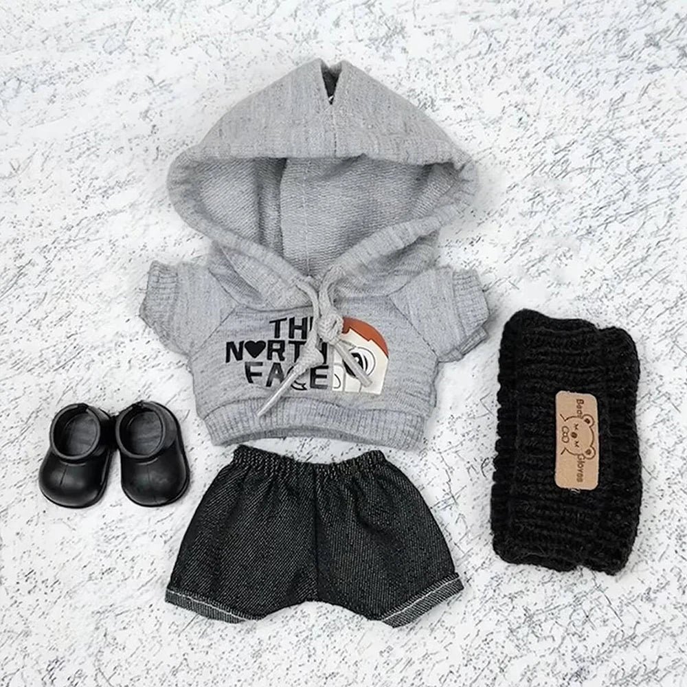 [No Doll] Doll Clothes Fashion Hoodie Pants Set for Labubu Idol Dolls Trendy DIY Doll Clothing Accessories Gift