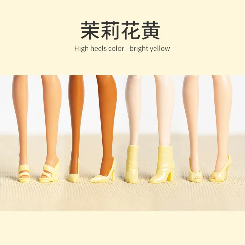 High End Doll Shoes 1/6 BJD FR Supermodel Doll Shoes Fashion 30CM Dress Up High Heels Boots Hat Accessories DIY Play House Toys