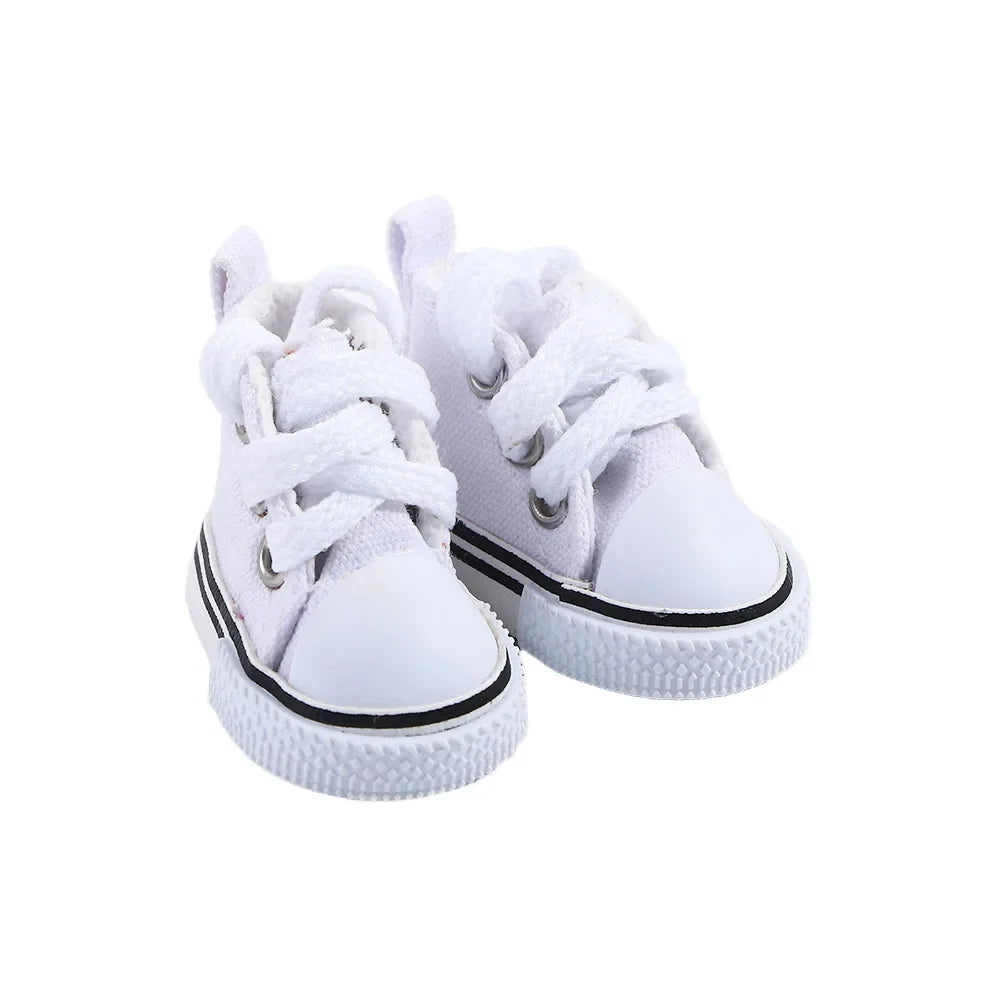 Dolls Accessories Girl Toy 1/6 Dolls Mini Shoes For Children 5cm Doll Sneakers Doll Shoes Doll Canvas Shoes BJD Doll Shoes