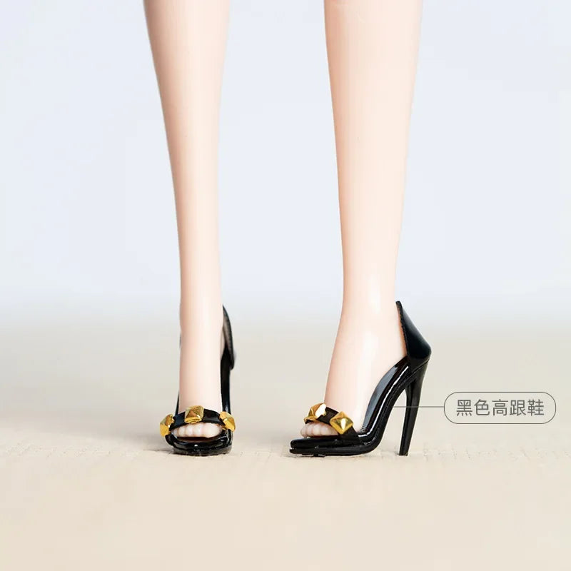 Cool doll shoes / 30cm doll high heels boots / accessories for 1/6 BB Fr fashion doll / dollhouse toys