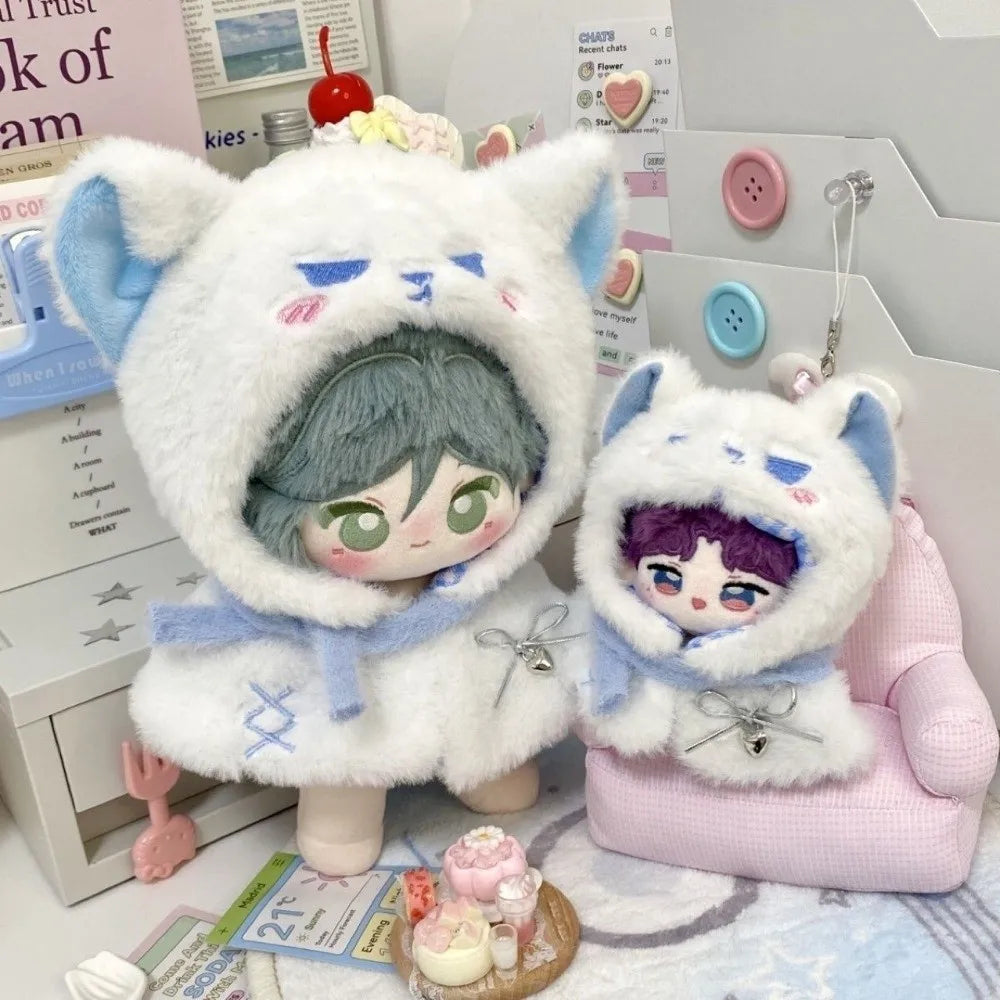 Doll Fashion 10cm Cloak Soft Doll Clothes Blue Color Doll Accessories Dress Up