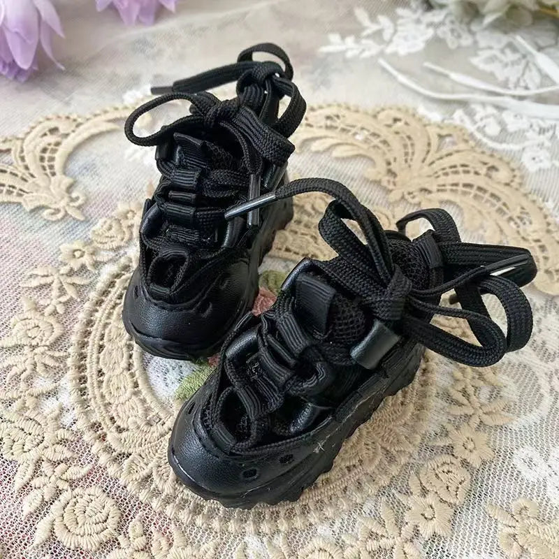 1/3 BJD Doll Shoes Sporty Basketball Sneakers Versatile Casual Dad Shoes 60cm Doll Shoes Multi-color Multi-strap.