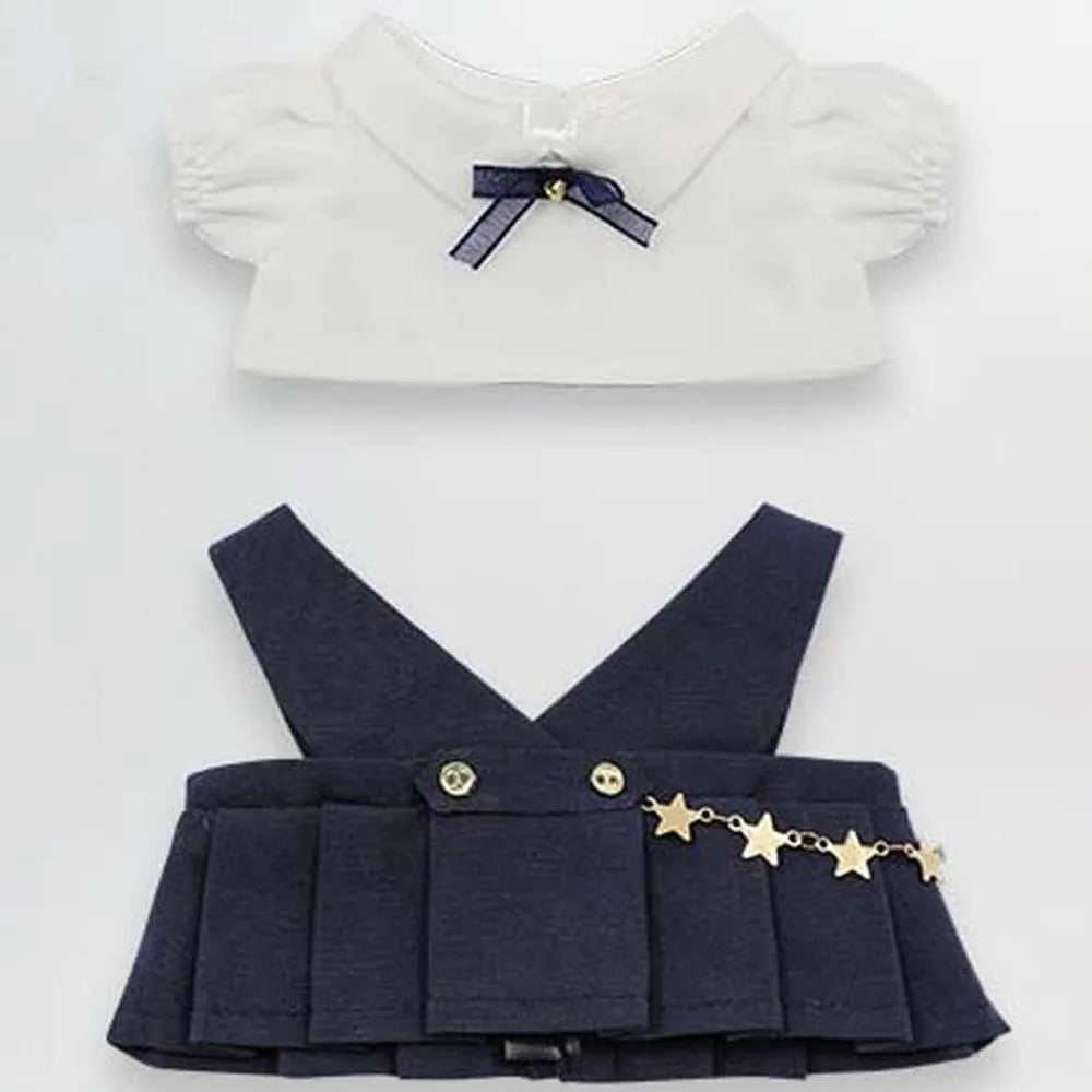 T-shirt 20cm Doll Clothes Stuffed Dolls Dress Up Cotton Dolls Outfit Academy Uniform Skirt Dresses Doll Uniform Set