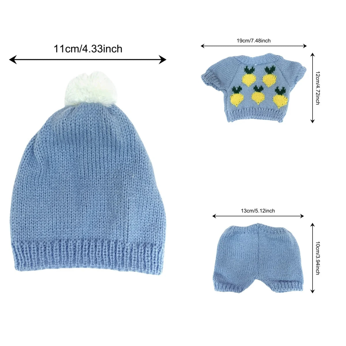 Doll Clothes 4 sets of clothes Accessories Fit 13 Inch Doll Fashion Nice Style Silicone Doll Clothes