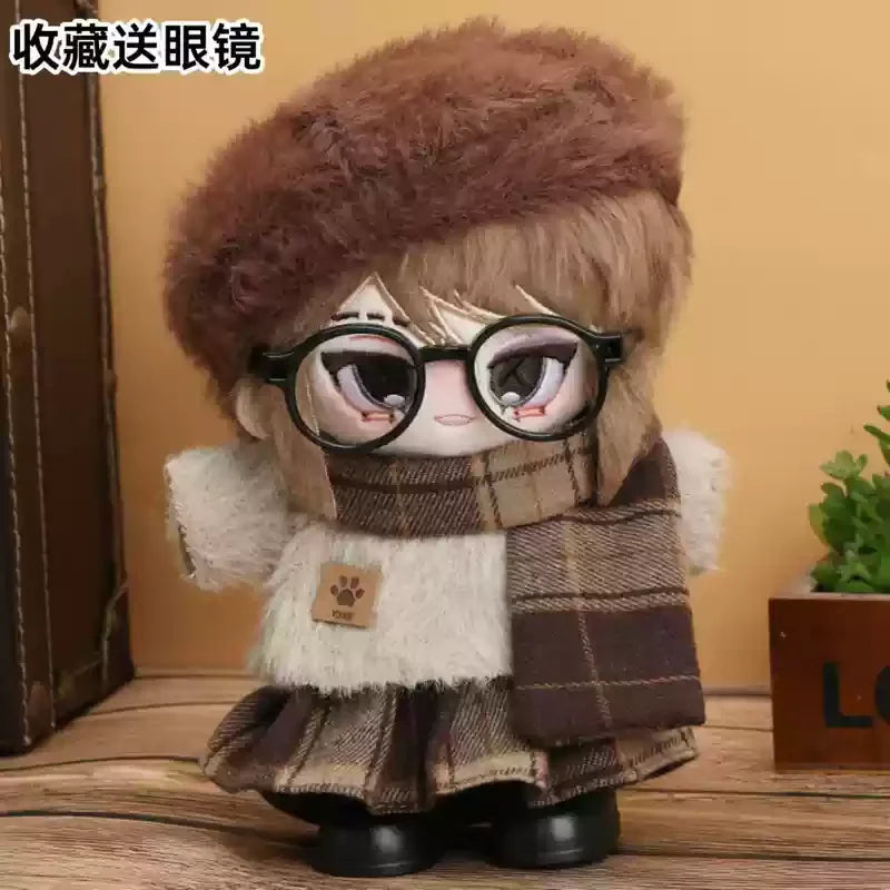 10cm20cm cotton doll clothes autumn and winter British suit dress collar suit cute plush doll doll dress Kawaii skirt sweater ha