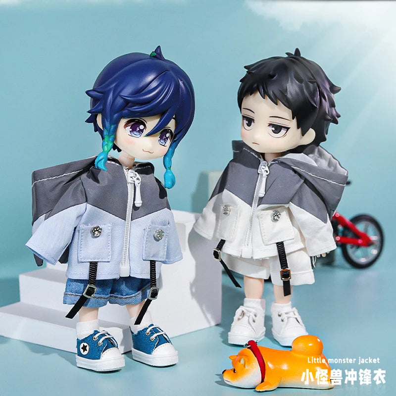 Dolls Accessories Casual Wear Doll Reflective Jacket Sportswear Decoration Ob11 Clothing Cool Handmade Doll Coat Obitsu11