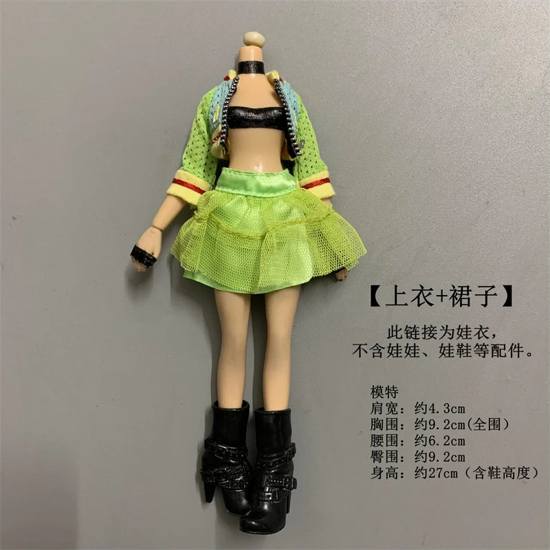 matched suit clothes for 30cm doll clothes fashion cool doll clothes