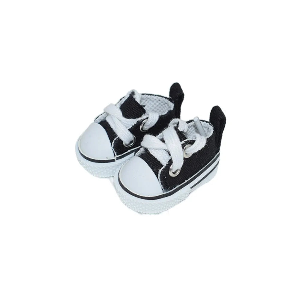 Hand-made Doll Shoes Replacement 4.5cm Doll Replacement Accessories Multiple Styles DIY Canvas Shoes for 15CM Cotton Doll