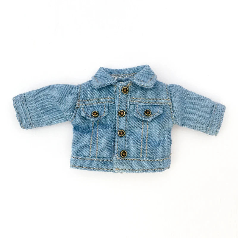 Ob11 Doll Baby Clothes Jacket Fashion Doll Denim Clothes For Pd9 Molly Ymy Body Doll Clothes Gsc Clay Doll Body
