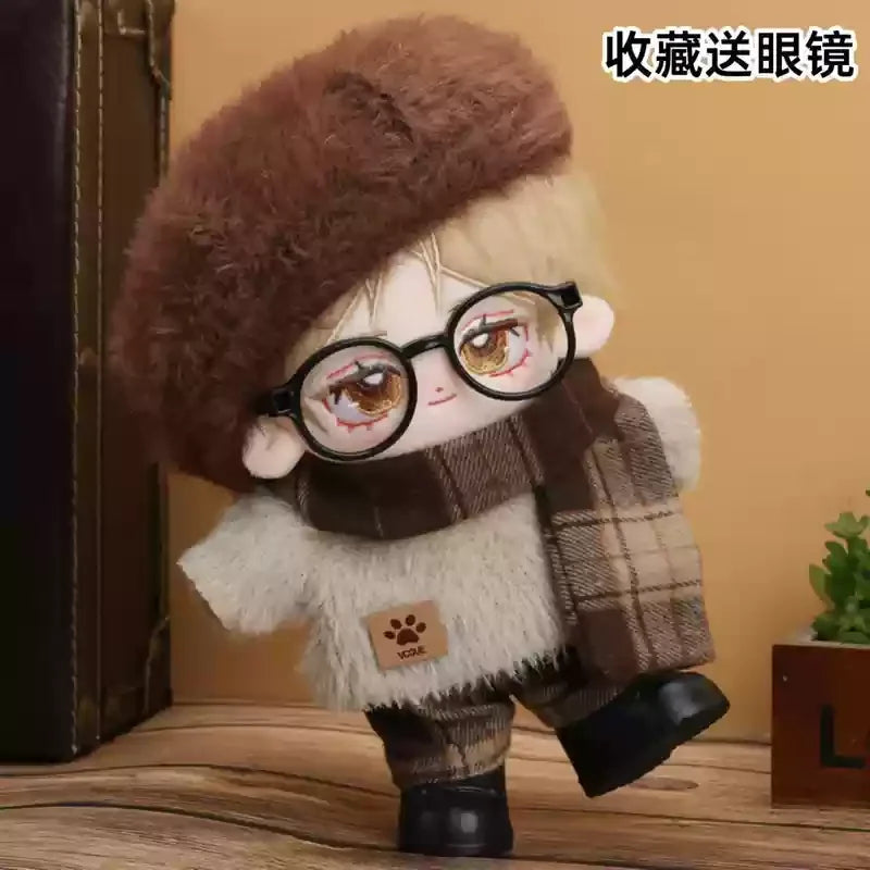 10cm20cm cotton doll clothes autumn and winter British suit dress collar suit cute plush doll doll dress Kawaii skirt sweater ha